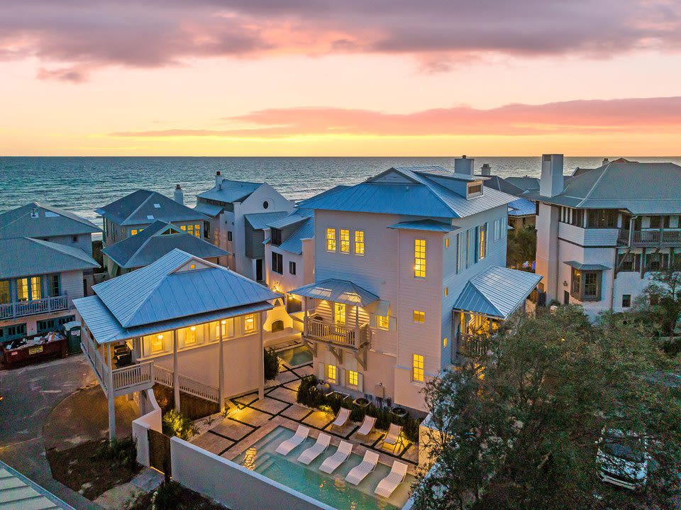 Every sunset is spectacular in Rosemary Beach, a refined town touting upscale dining and shopping, as well as a bike trail.